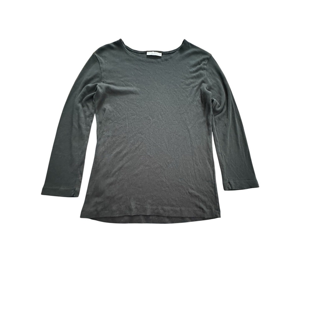 Bryn Walker Women's 3/4 Sleeve T-Shirt Top Large Black Shirt Made in‎ USA #ST1-2